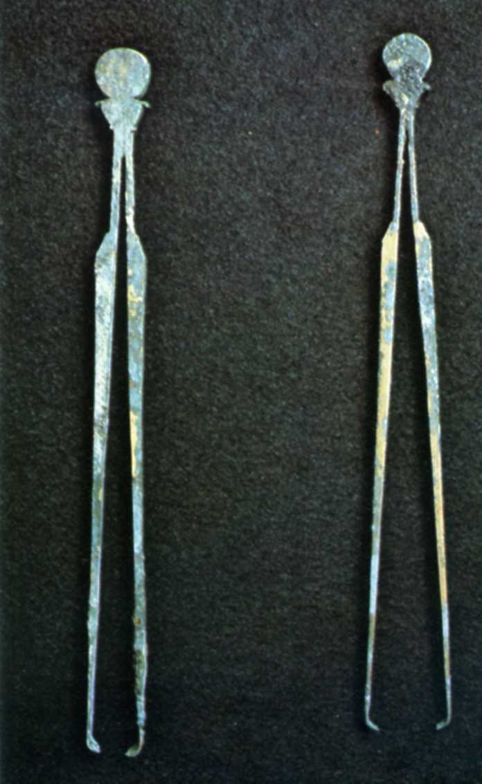 -79 Deux grandes pinces a extremites dentees Pompei .jpg